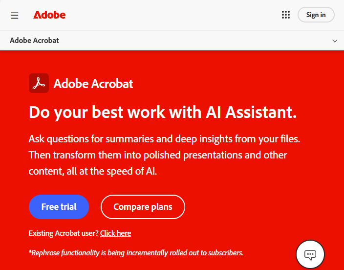 Acrobat AI Assistant